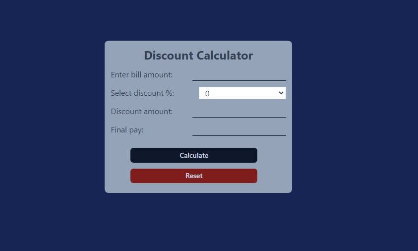 Discount Calculator